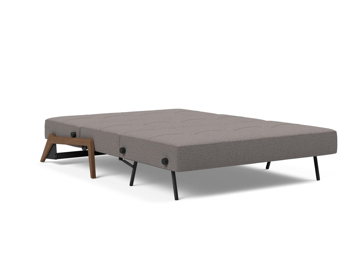 Cubed Full Size Sofa Bed With Dark Wood Legs