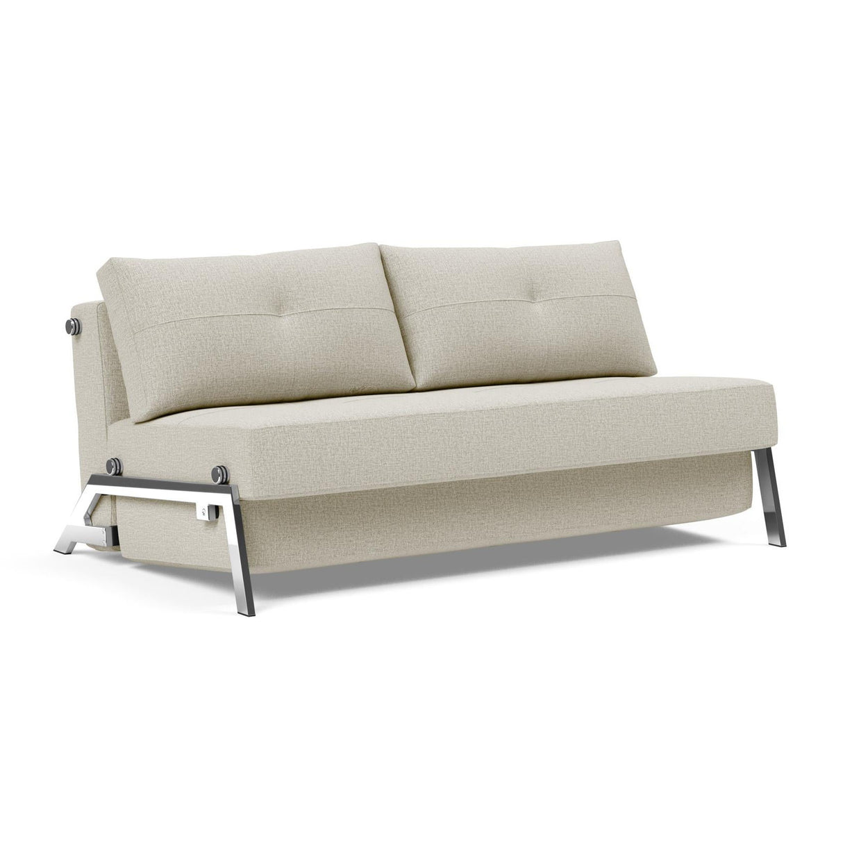 Cubed Queen Size Sofa Bed With Chrome Legs