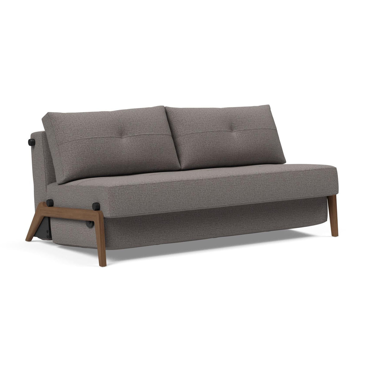 Cubed Queen Size Sofa Bed With Dark Wood Legs