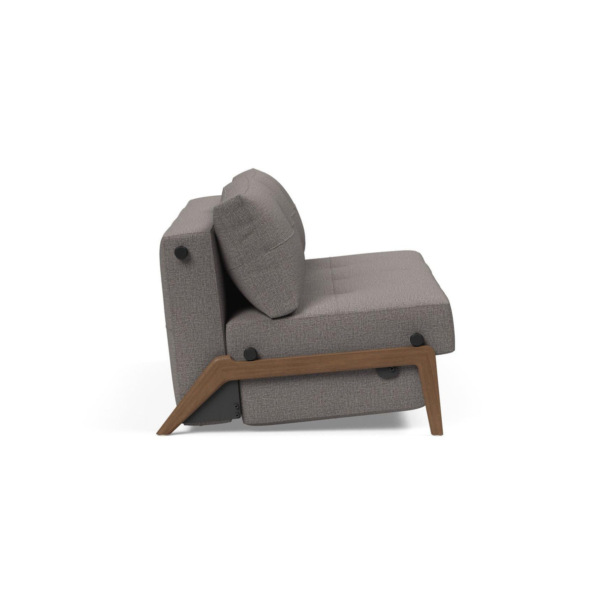 Cubed Queen Size Sofa Bed With Dark Wood Legs