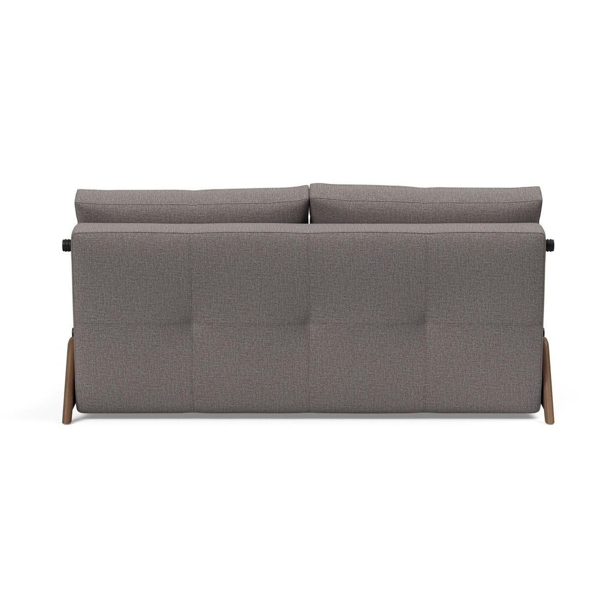 Cubed Queen Size Sofa Bed With Dark Wood Legs