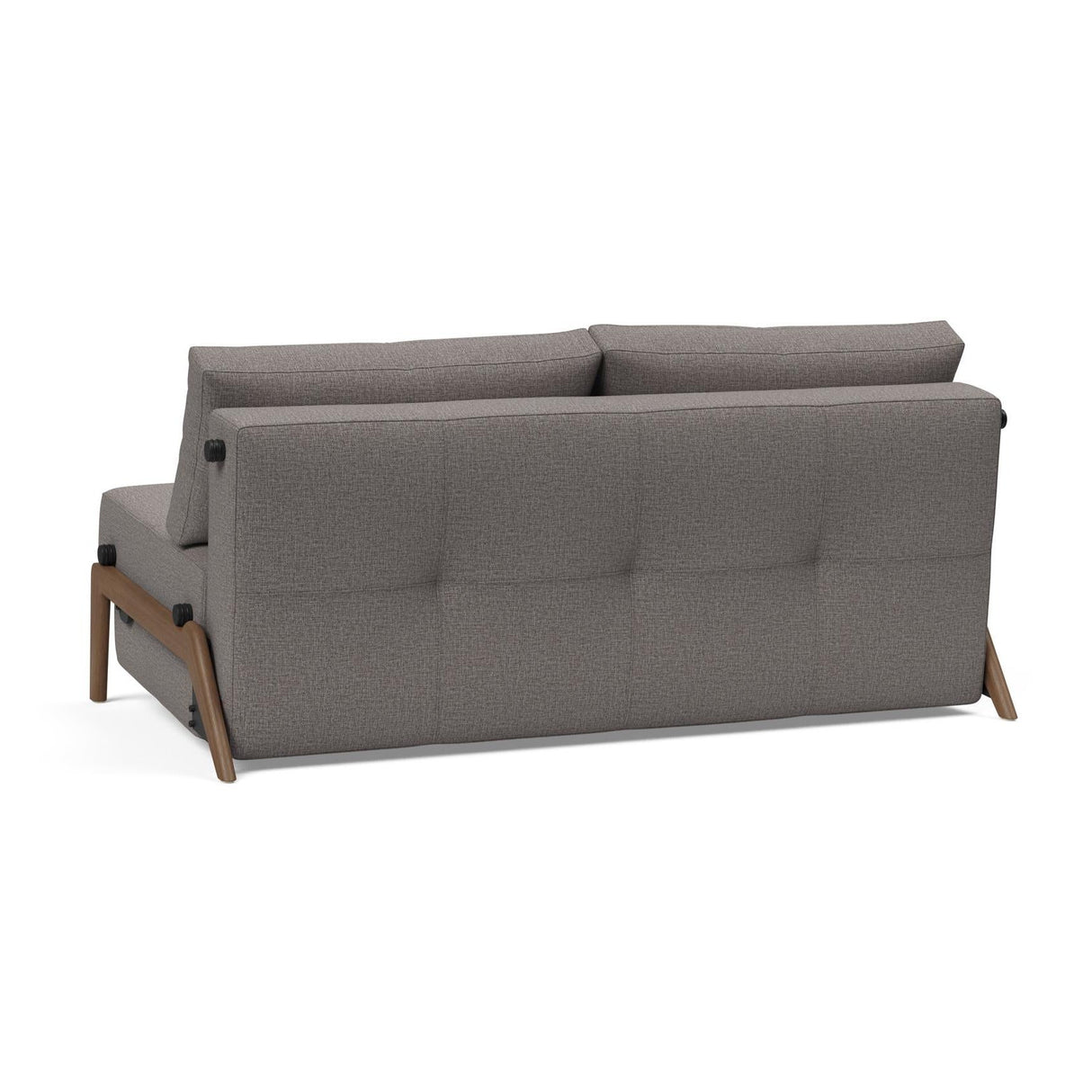 Cubed Queen Size Sofa Bed With Dark Wood Legs