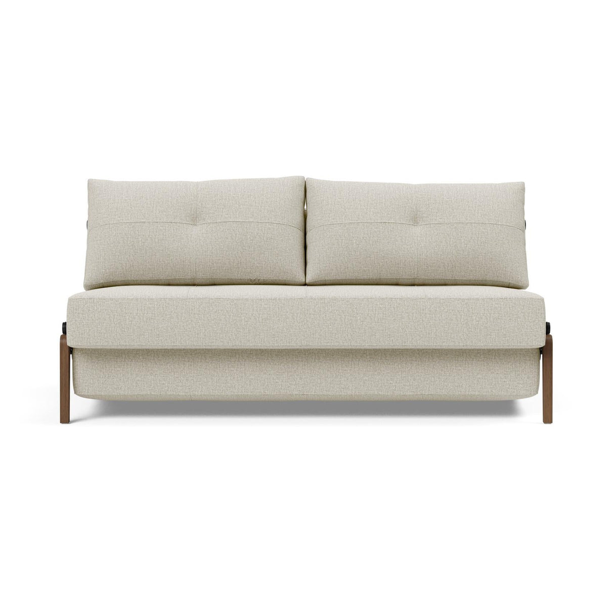 Cubed Queen Size Sofa Bed With Dark Wood Legs