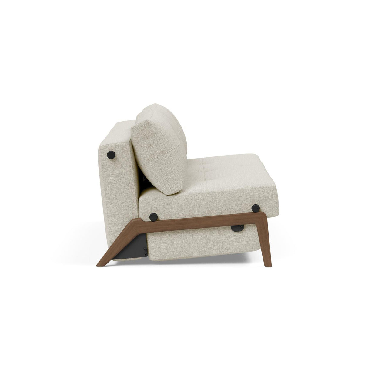 Cubed Queen Size Sofa Bed With Dark Wood Legs