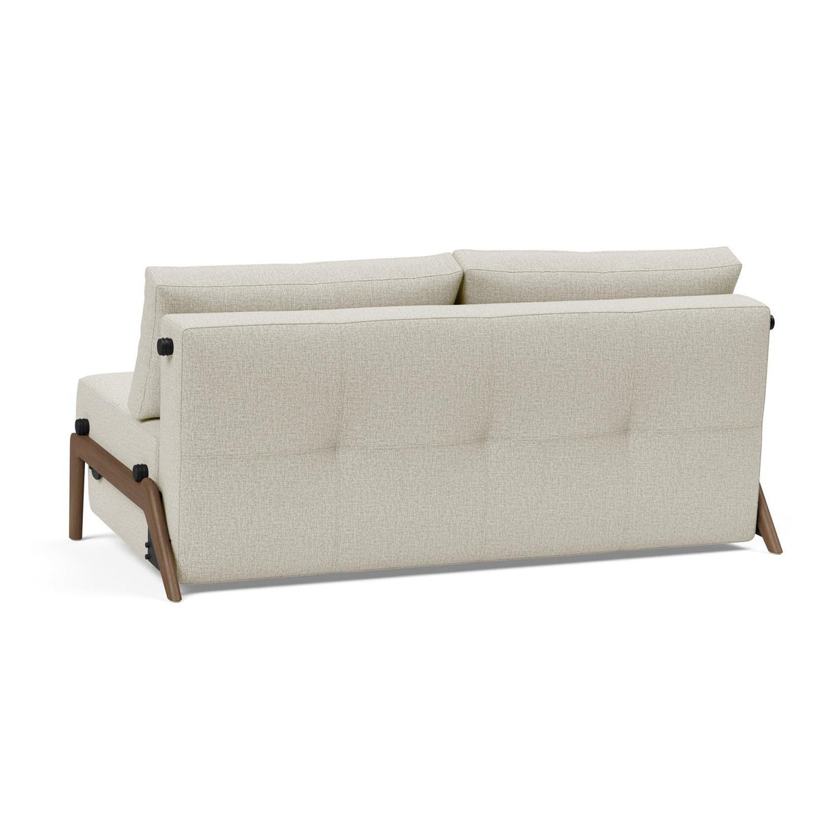 Cubed Queen Size Sofa Bed With Dark Wood Legs