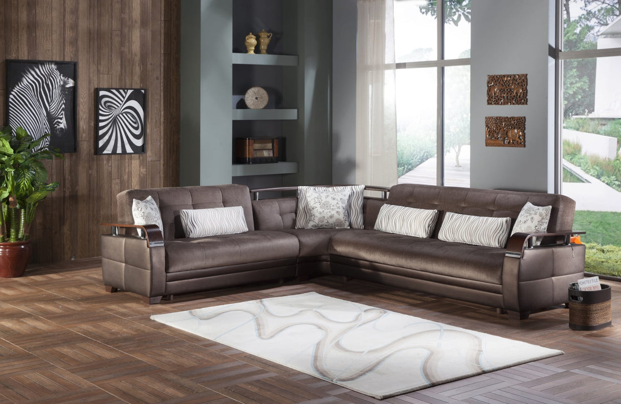 Natural Reversible Sectional Sleeper
