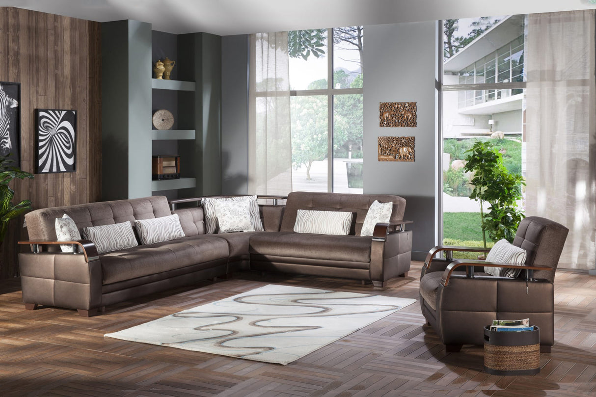 Natural Reversible Sectional Sleeper