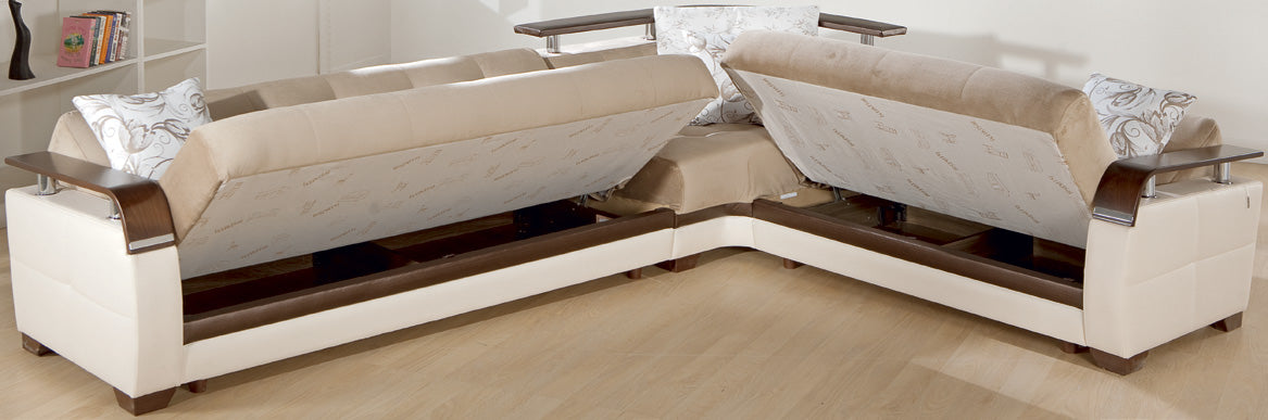 Natural Reversible Sectional Sleeper