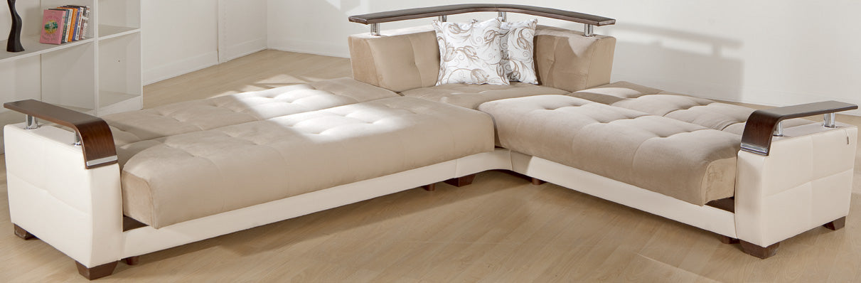 Natural Reversible Sectional Sleeper