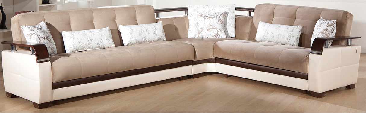 Natural Reversible Sectional Sleeper