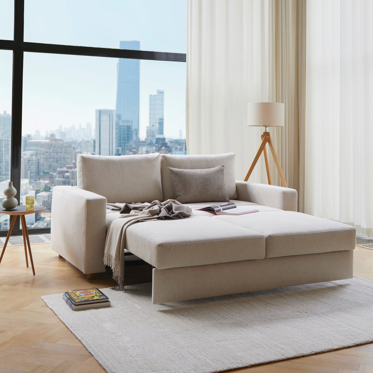 Neah Queen Size Sofa Bed with Standard Arms