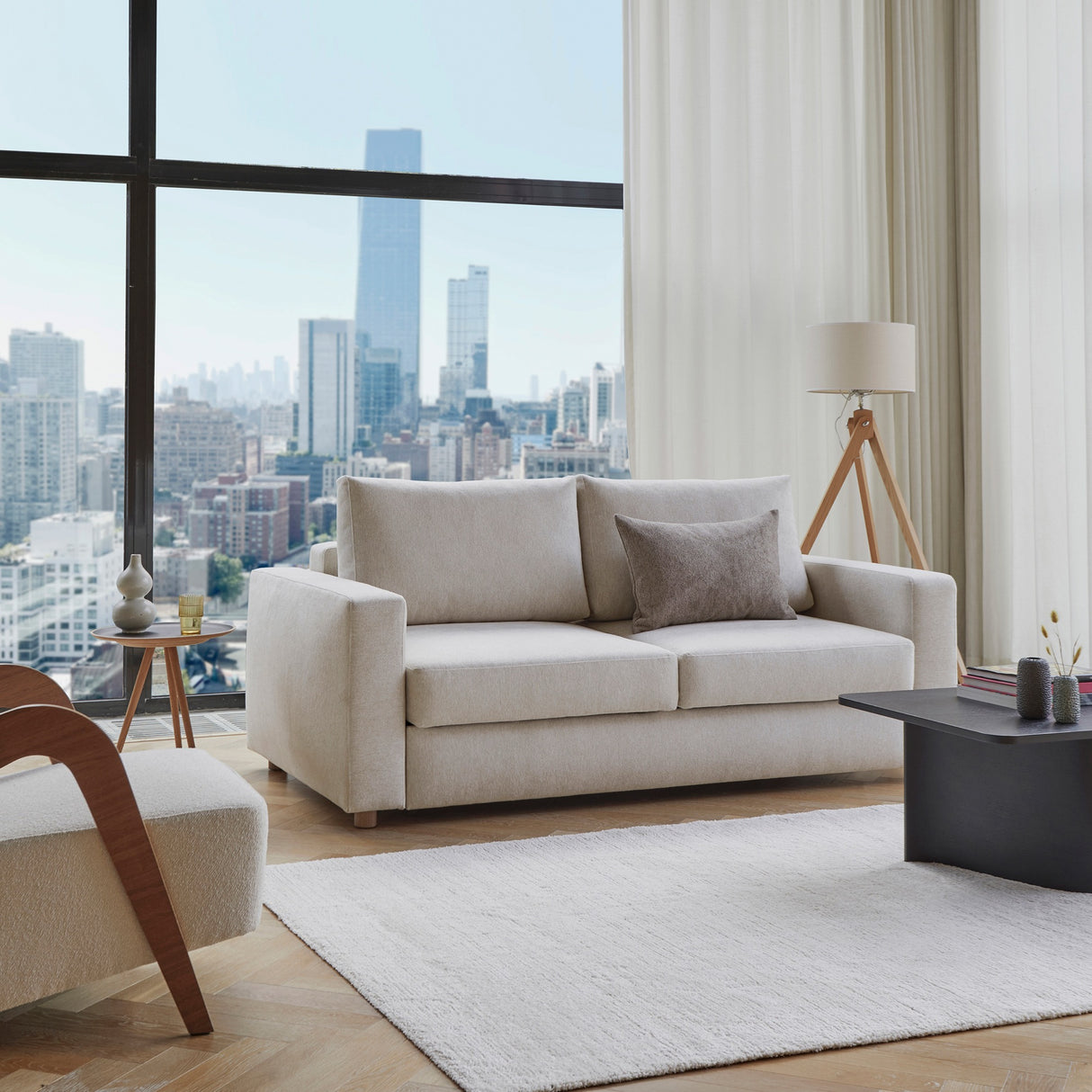 Neah Queen Size Sofa Bed with Standard Arms