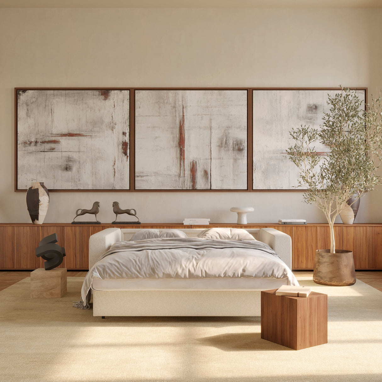 Neah Queen Size Sofa Bed with Standard Arms