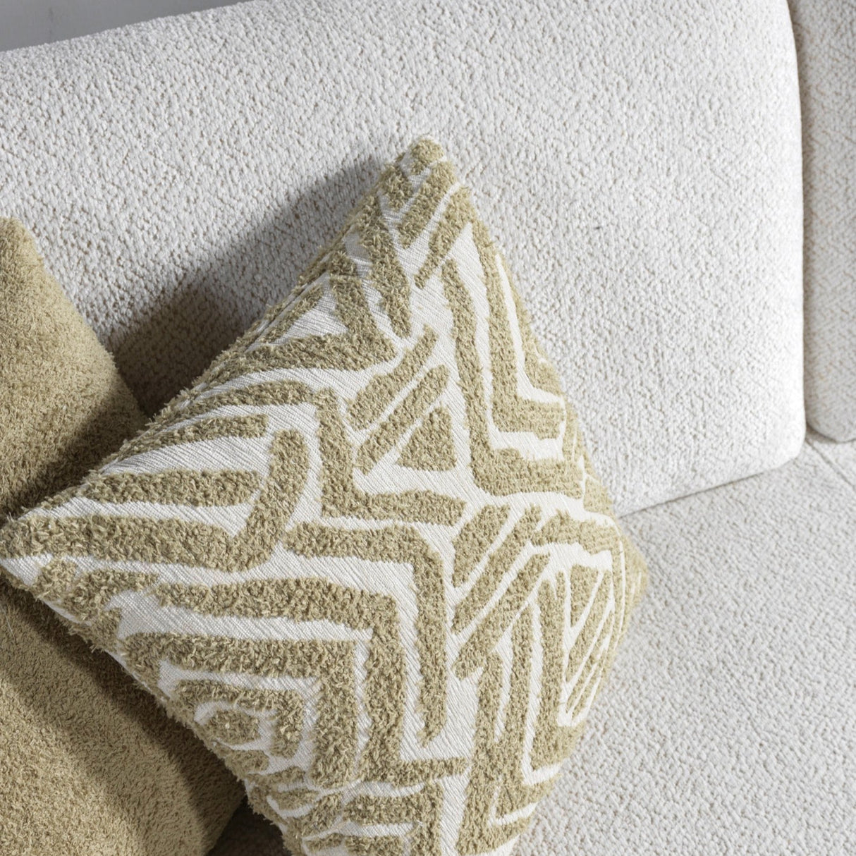 Pablo Modern Sofa & Loveseat Set (White Boucle)