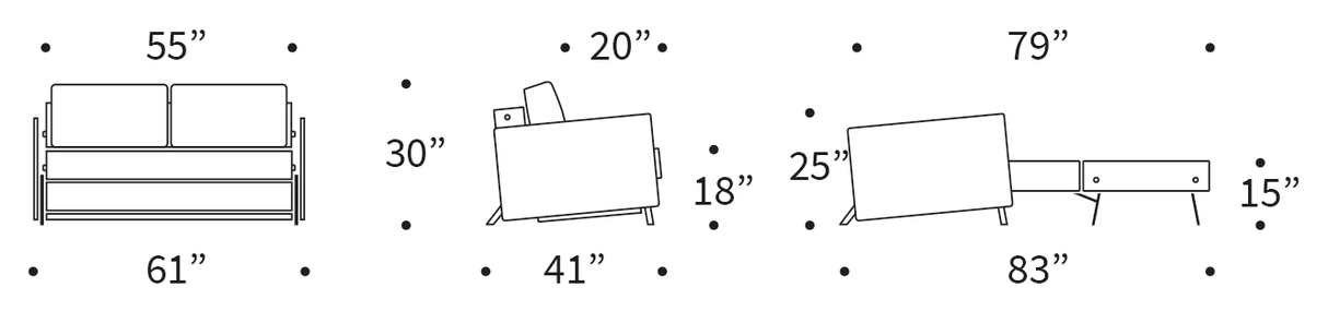 Cubed Full Size Sofa Bed With Arms