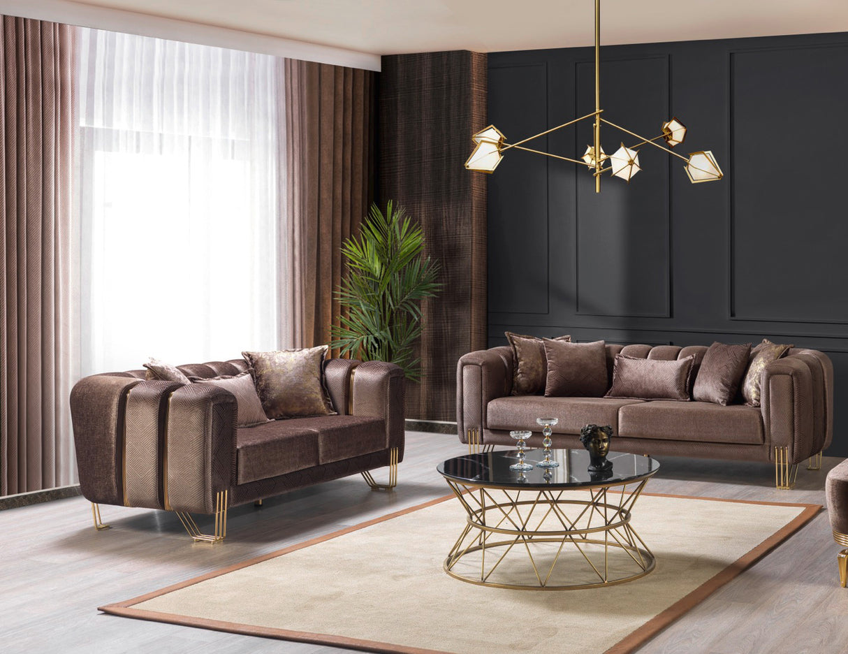Diamond Modern Sofa & Loveseat Set