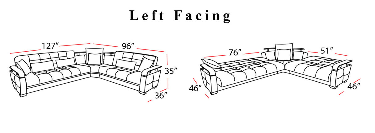 Dogal Reversible Sectional Sleeper