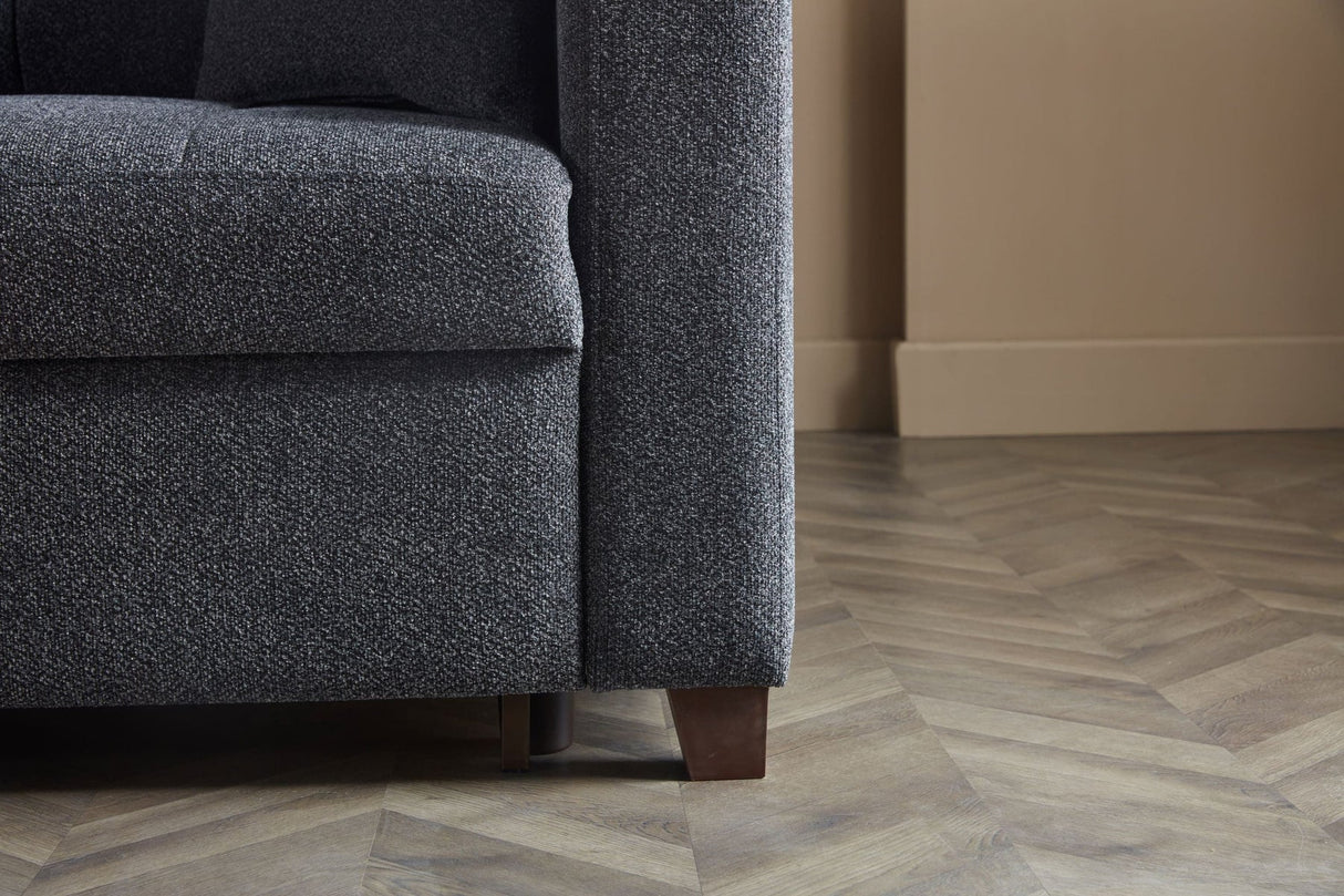 Mocca Modern Convertible Compact Sectional Sofa with Storage