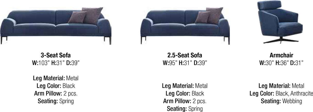 Swan Modern Swivel Arm Chair