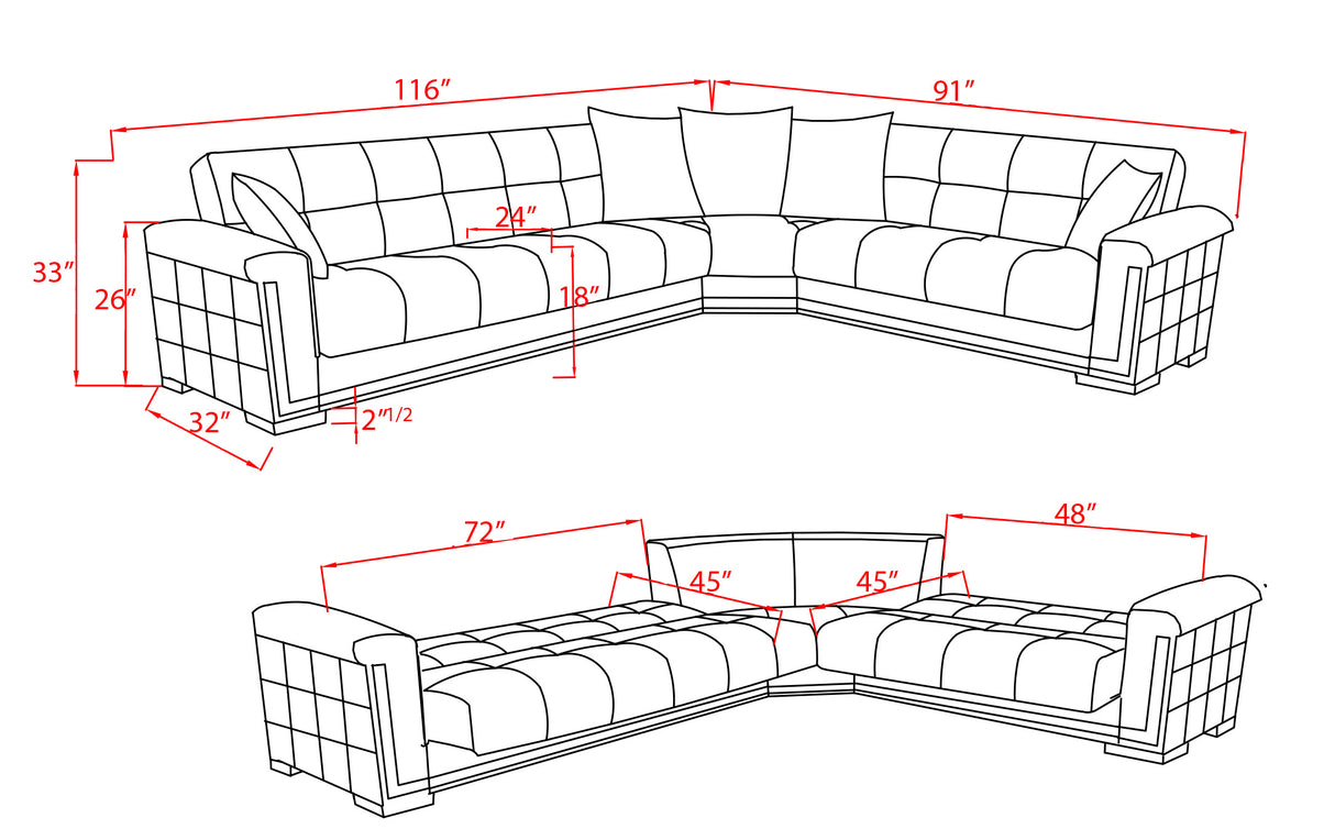 Goa Reversible Sectional Sleeper