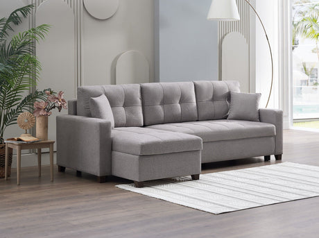 Mocca Modern Convertible Compact Sectional Sofa with Storage