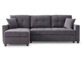 Mocca Modern Convertible Compact Sectional Sofa with Storage