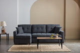 Mocca Modern Convertible Compact Sectional Sofa with Storage