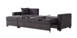 Mocca Modern Convertible Compact Sectional Sofa with Storage