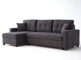 Mocca Modern Convertible Compact Sectional Sofa with Storage