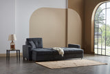 Mocca Modern Convertible Compact Sectional Sofa with Storage